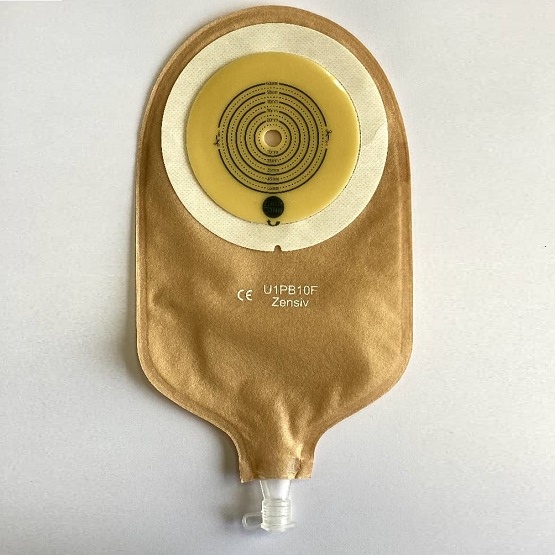 کیسه یک تکه یوروستومی مات OxMed-Zensiv با پنجره معاینه،شیر تخلیه و چسب حصیری،قابل برش( قطر استوما10تا60)	U1PB10F