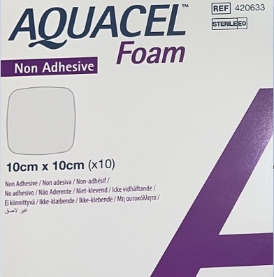 آكواسل فوم 10*10  cm كنواتك كد Aquacel Foam 10.10 ConvaTec Cod 420633