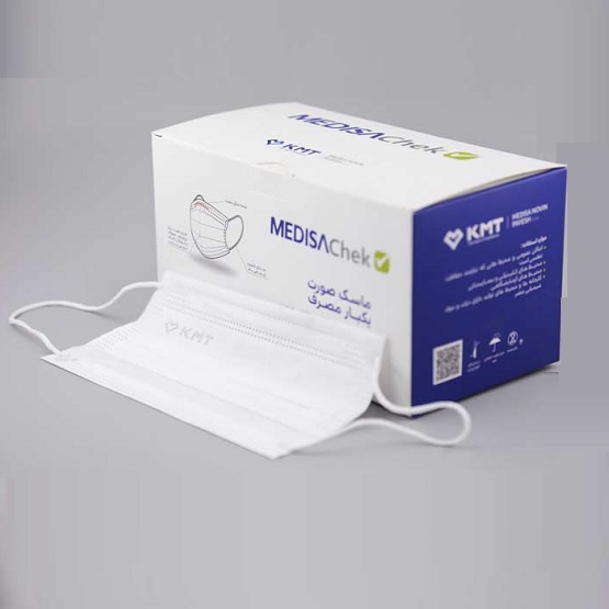 ماسک سه لایه KMT ( با قابلیت بالای فیلتراسیون ) ( بسته‌ی 50 عددی )