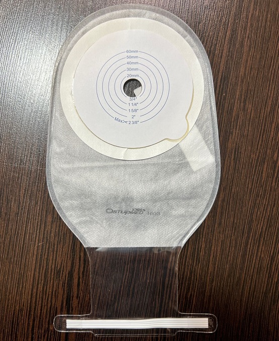 کیسه کلستومی یک تکه مدل  Integrated  شفاف بدون فیلتر کد 1603 Ostupmed