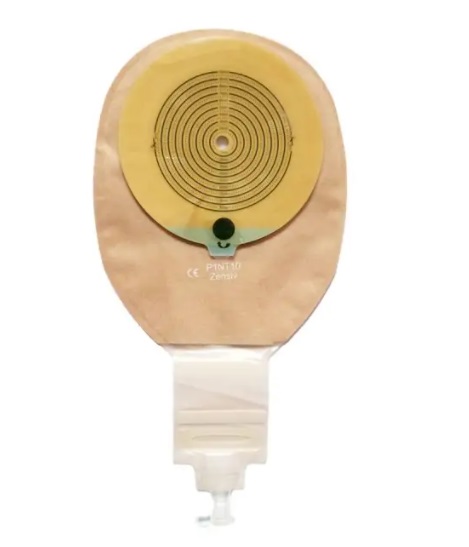 کیسه یک تکه مخصوص بعد از عمل جراحی شفاف OxMed-Zensiv با پنجره معاینه،شیر تخلیه و بست ولکرو،قابل برش(قطر استوما10تا100)	P1NT10