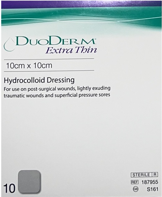 دودرم بسيار نازك 10*10  cm كنواتك كد DuoDerm Extra Thin DRS 10X10CM ConvaTec Cod 187955